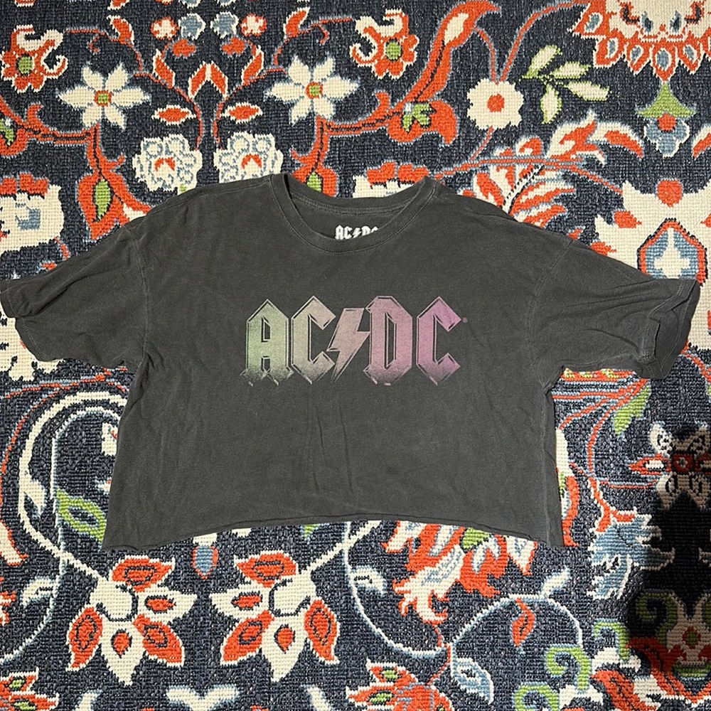 AC/DC Cropped T-Shirt size: S
